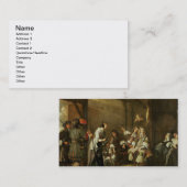 納屋で酒盛りをしている騎士および友達 名刺 (正面/裏面)