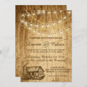 納屋とサイロとの国の結婚式の招待状 招待状 (正面/裏面)