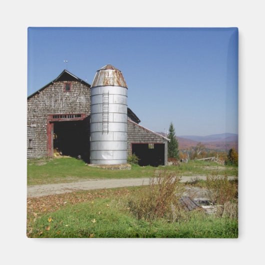 納屋とサイロ マグネット (正面)