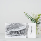 納屋とレーキの冬の農村風景 – テネシー (スタンド正面)