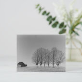 納屋と木のはがき ポストカード (スタンド正面)