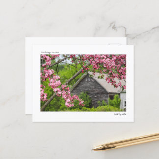 納屋と花はがき ポストカード