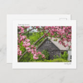 納屋と花はがき ポストカード (正面/裏面)