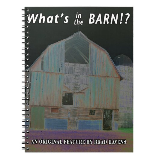 納屋に何がある!?便利なポスター ノートブック (正面)