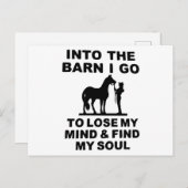 納屋に行く私の心を失い、私の魂を見つける シーズンポストカード (正面/裏面)