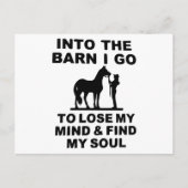 納屋に行く私の心を失い、私の魂を見つける シーズンポストカード (正面)