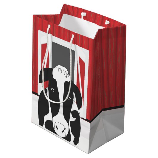 納屋のある田舎牛MGB ミディアムペーパーバッグ (裏面アングル)