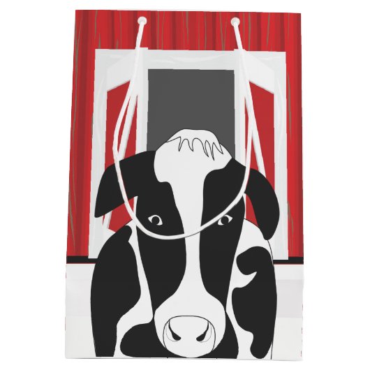 納屋のある田舎牛MGB ミディアムペーパーバッグ (裏面)