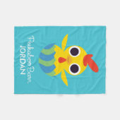 納屋のイースターピーカーブ式|強盗ひよこ フリースブランケット (正面(横))