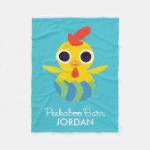 納屋のイースターピーカーブ式|強盗ひよこ フリースブランケット (正面)