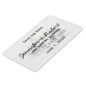 納屋のスケッチ国の結婚式の日付を保存 マグネット (左側)