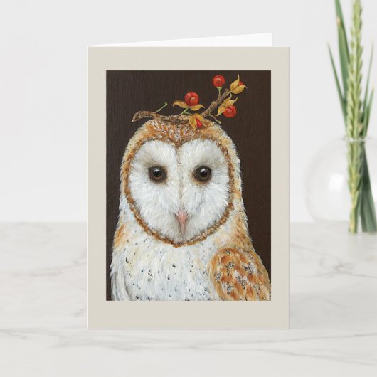 納屋のフクロウカードをサディ カード (正面)