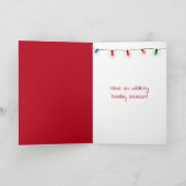 納屋の中のクリスマスヘフォード牛 カード (内部)