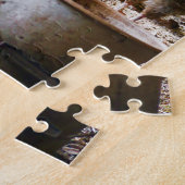 納屋の中の鶏と鶏 ジグソーパズル (側面)