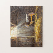 納屋の乳牛素朴 ジグソーパズル (縦)