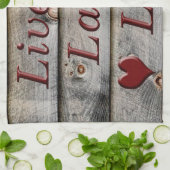 納屋の側面の笑い愛は住んでいます キッチンタオル (折り畳み)