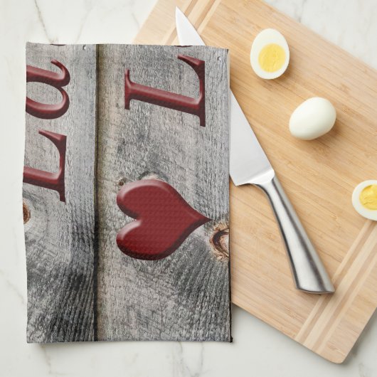 納屋の側面の笑い愛は住んでいます キッチンタオル (四つ折り)