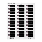 納屋の冬の雪の馬 ラベル (フルシート)