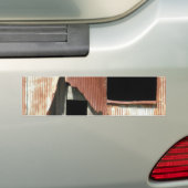 納屋の古い建物の窓の素朴な写真の側面 バンパーステッカー (車上)