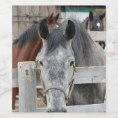 納屋の可愛い馬 ワインラベル (シングルラベル)