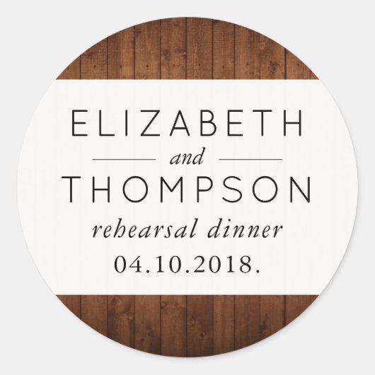納屋の壁、木製ボード、厚板、素朴結婚の ラウンドシール (正面)