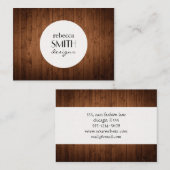 納屋の壁、木、板、大工、木工師 名刺 (正面/裏面)