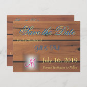 納屋の壁 3D モノグラム 案内ポストカード (正面/裏面)