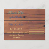 納屋の壁 3D モノグラム 案内ポストカード (裏面)