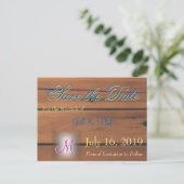 納屋の壁 3D モノグラム 案内ポストカード (スタンド正面)