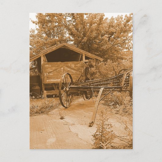 納屋の後ろ ポストカード (正面)