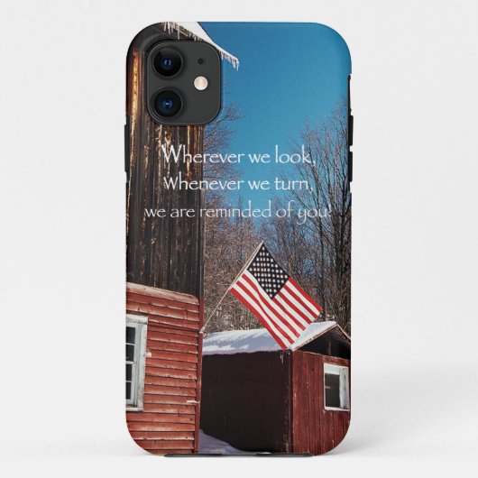 納屋の旗 あらゆる場所での愛国心のリマインダー Case-Mate iPhoneケース (裏面)