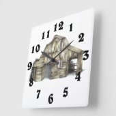 納屋の時計 スクエア壁時計 (傾斜)