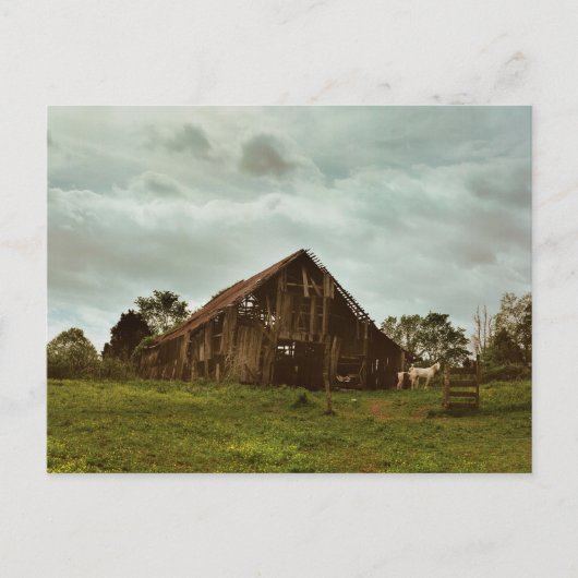 納屋の朝 ポストカード (正面)