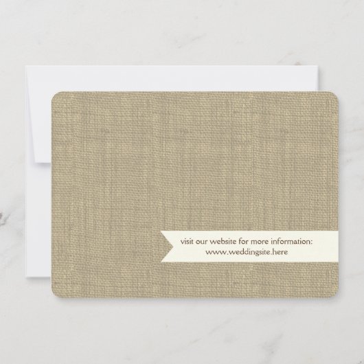 納屋の木とデイジーの写真でSave the Dateをお知らせ 招待状 (裏面)