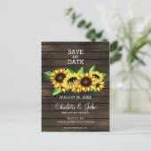 納屋の木のヒマワリの田舎地方 案内ポストカード (スタンド正面)