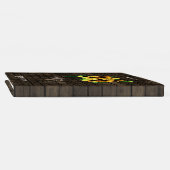 納屋の木のフローラひまわり結婚の素朴 ゲストブック (背)