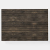 納屋の木のフローラひまわり結婚の素朴 ゲストブック (裏面)