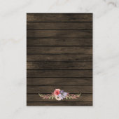 納屋の木のフローララス結婚トの囲いカード エンクロージャーカード (裏面)