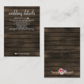 納屋の木のフローララス結婚トの囲いカード エンクロージャーカード (正面/裏面)