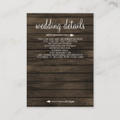 納屋の木のフローララス結婚トの囲いカード エンクロージャーカード (正面)