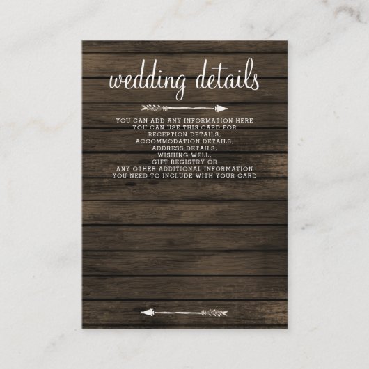 納屋の木のフローララス結婚トの囲いカード エンクロージャーカード (正面)