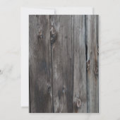 納屋の木の看板 リハーサルディナー パーティー 招待状 (裏面)