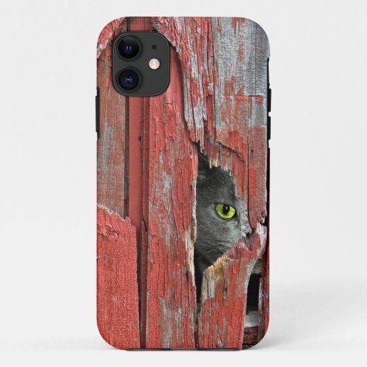 納屋の木の穴に猫 Case-Mate iPhoneケース (裏面)
