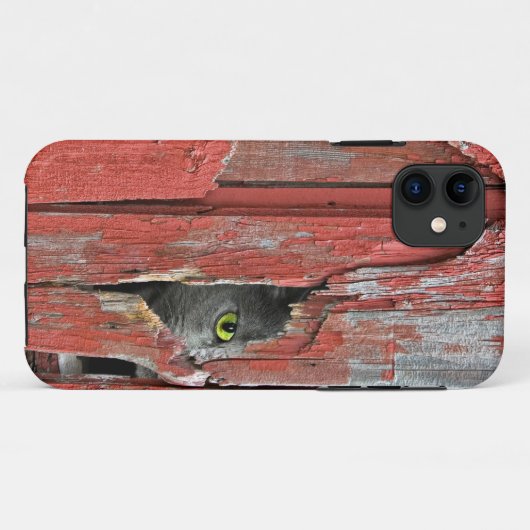 納屋の木の穴に猫 Case-Mate iPhoneケース (裏面(横))