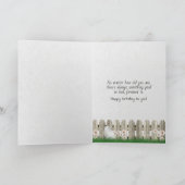 納屋の木の穴を覗く猫 カード (内部)