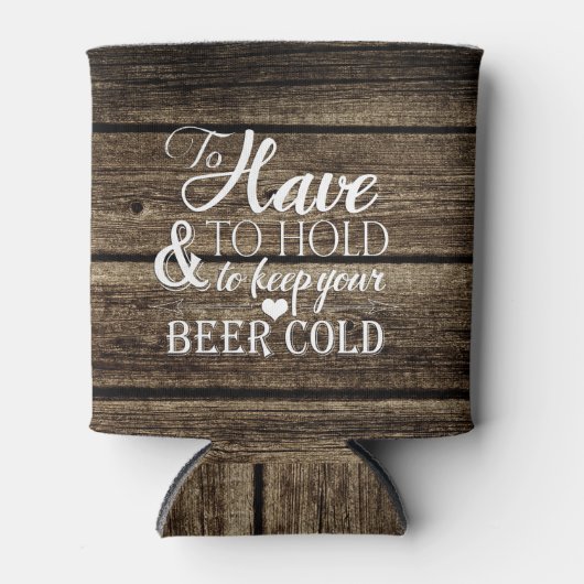 納屋の木を抱え素朴る結婚 缶クーラー (正面)