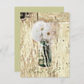 納屋の木材の国のデイジー結婚式RSVP応答 インビテーションポストカード (正面/裏面)