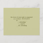 納屋の木材の国のデイジー結婚式RSVP応答 インビテーションポストカード (裏面)