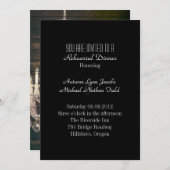 納屋の木製のシャンデリアの結婚式のリハーサルの夕食 招待状 (正面/裏面)