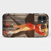 納屋の木製の単独星の西欧諸国の女性のカーボーイ Case-Mate iPhoneケース (裏面(横))